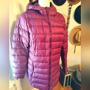 Eddie Bauer e60 mid length down puffer coat